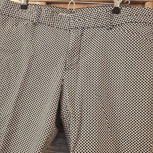 Pants Gap Black and White Patterned Slim City Khakis Trousers